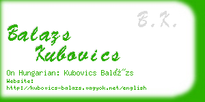 balazs kubovics business card